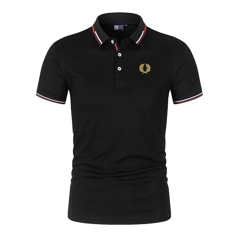 2024Men's high-quality embroidered brand solid color polo polo shirt new 2024 summer casual fashion outdoor daily short sleeves