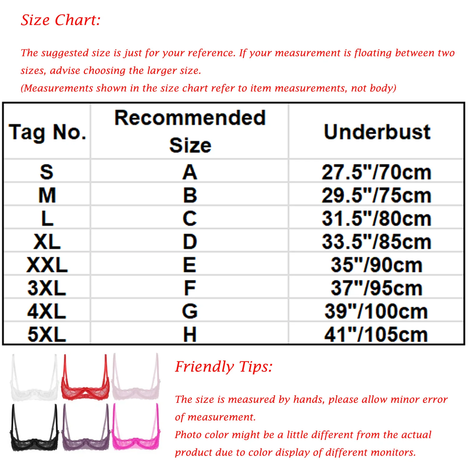 Womens Sexy See Through 1/4 Cups Bra Tops Brassiere Sheer Lace Push Up Underwire Bralette Underwear Lingerie Plus Size