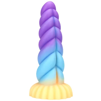 8inch Multicolor Silicone Anal Plug Sex Toys for Men Women Huge Big Dildo Butt Plug Male Prostate Massage Female Anus Expansion 4