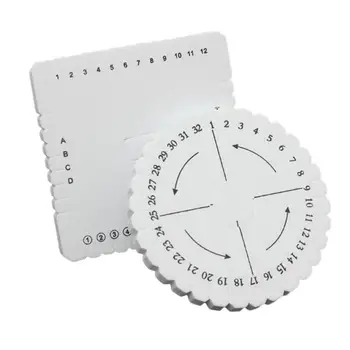 Round Square Bracelet Knitting Braiding Disk Kumihimo Beading Cord Disc Disk Tray Braided Rope Weaving DIY Craft Tools2Pcs 1