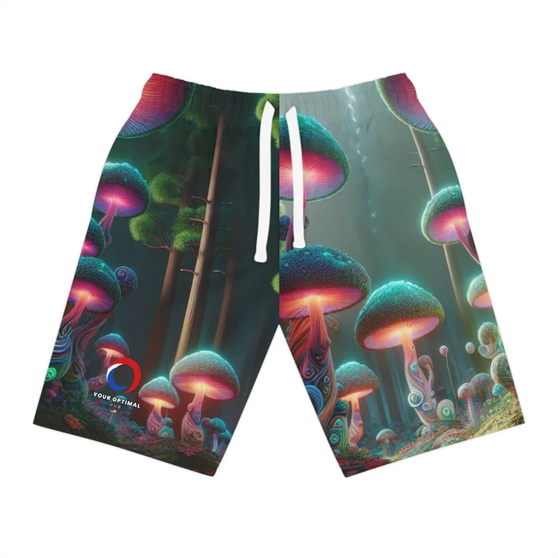 Psychedelic Mushroom Graphic 3D Printed Short Pants For Men Kids Clothes Hawaiian Beach Shorts Casual Fashion Shorts Mens Pants 4
