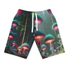 Psychedelic Mushroom Graphic 3D Printed Short Pants For Men Kids Clothes Hawaiian Beach Shorts Casual Fashion Shorts Mens Pants 4