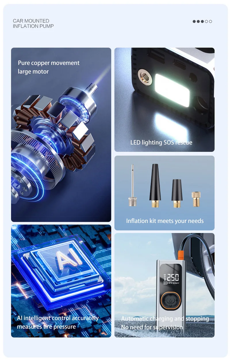 Xiaomi Car Air Pump Portable Wireless Air Pump, High-pressure Inflation Bank Ult