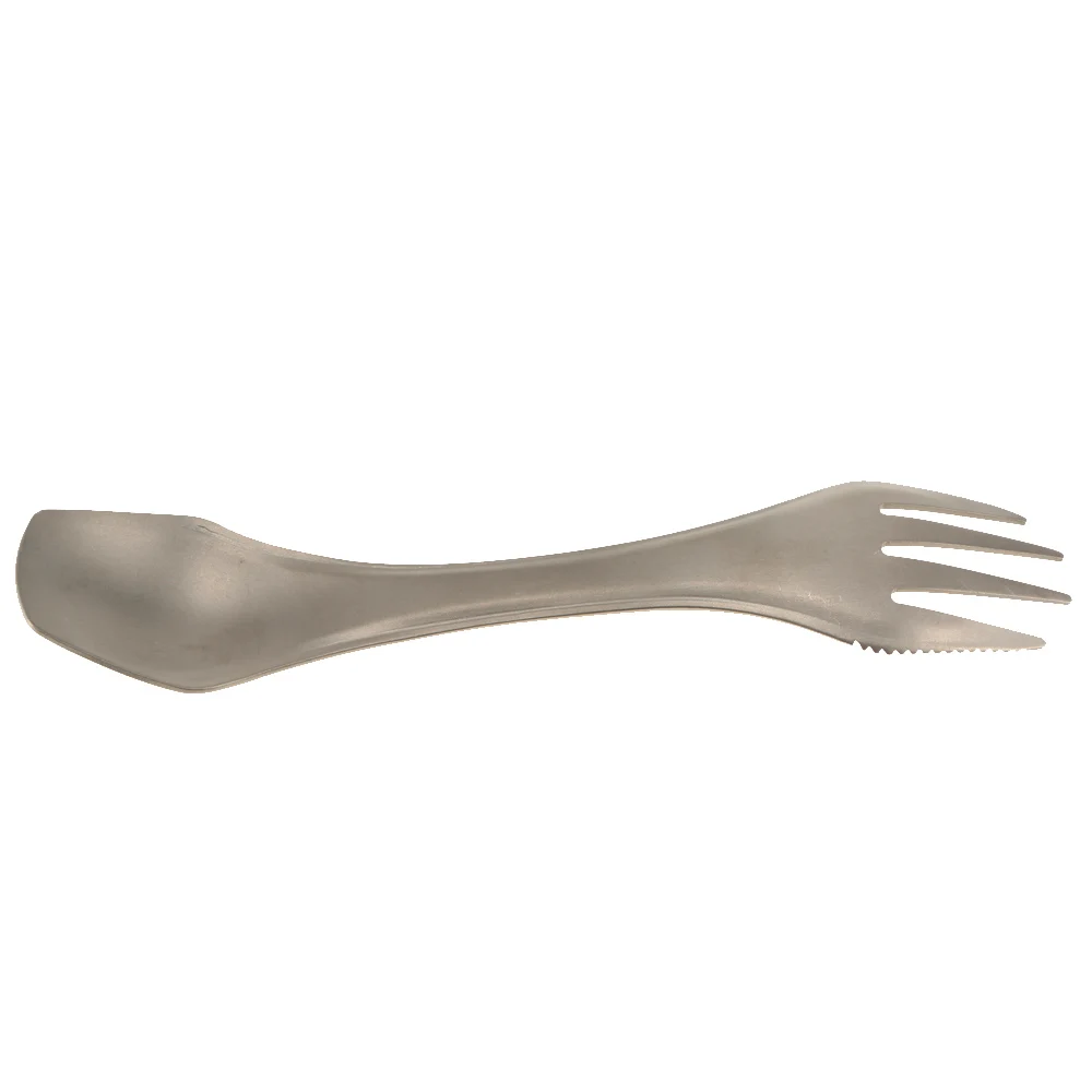 Camping Cutlery Portable Tableware Camping Cookware Portable Cutlery Titanium Tableware Lixada Titanium 3 in 1 Spork Fork Knife Outdoor Camping Picnic Tableware Cookware Ultralight Spoon Fork For Outdoor Picnic BBQ