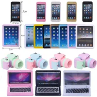 1:12 Alloy Craft Decoration Cute Simulation Mini Tablet Laptop Camera Doll House Miniature Doll House Children's Gift 1