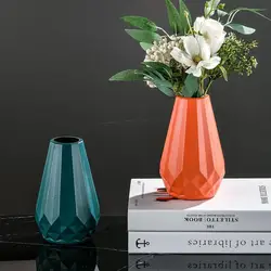 Plastic Vase Home for Decoration Imitation Ceramic Flower Pot Plants Basket Nordic Wedding Decorative Dining Table Bedroom Vase