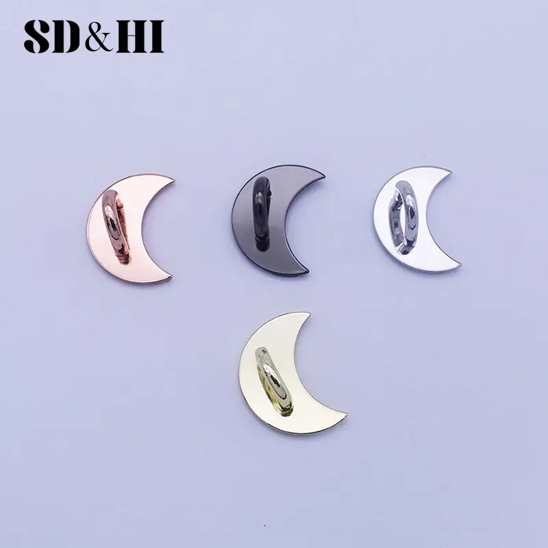 2/4PCS Adhesive Metal Stars Moon Bow Phone Charm Holder Phone Case Finger Ring Stand Hook Buckle Charm Clasp Accessory String - Image 4