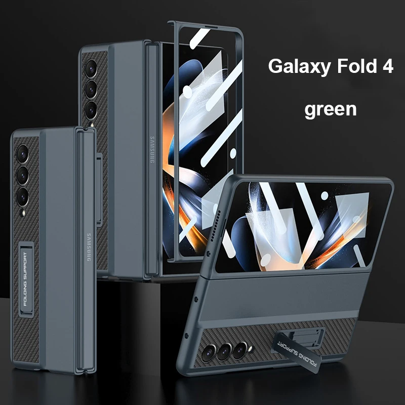 

Чехол для телефона Samsung Galaxy Z Fold 4 5G поставляется с HD закаленной пленкой Ультратонкий чехол с подставкой Fold4 полноразмерный чехол