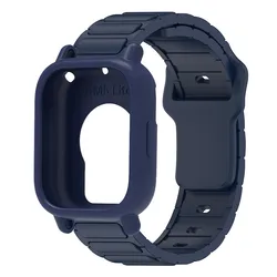 Breathable Silicone Strap with Protective Cover for Redmi Watch 5 Lite (Midnight)