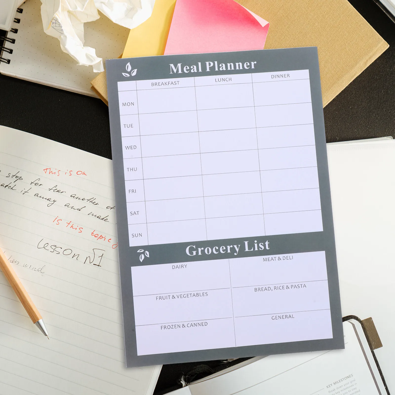 가정용 다이어트 탈부착 가능 노트 식단표 주간 캘린더 식사 플래너 주방용 메뉴 노트