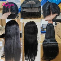6x4 Perruque Cheveux Humain Sans Colle Perruque Lisse Pré-épilée Glueless Wigs Human Hair Drawstring Dentelle Frontale Perruque 3