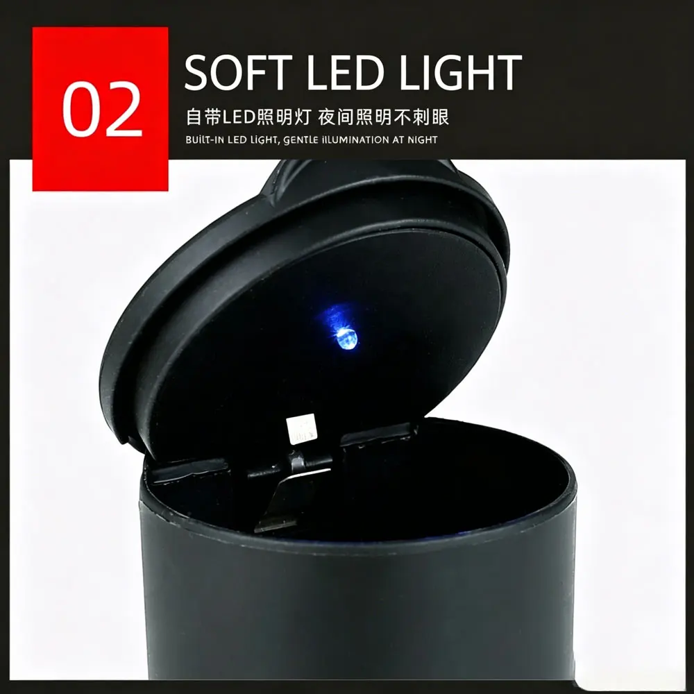 휴대용 차량 LED 재떨이, 범용 자동차 재떨이, 담배 재떨이 컵, 자동차 실내 장식, 자동차 액세서리