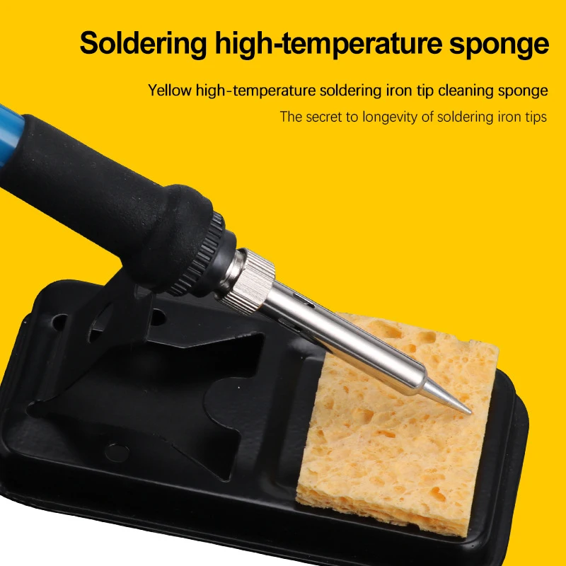 10Pcs Soldering Iron Tips Cleaning Sponge High Temperature Enduring Condense Sponge For Welding Tips Cleaning Tools soldering iron cleaner soldering iron tip cleaner