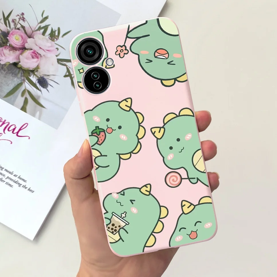 Fashion Cartoon Soft Silicone Black Pink Phone Case Cover