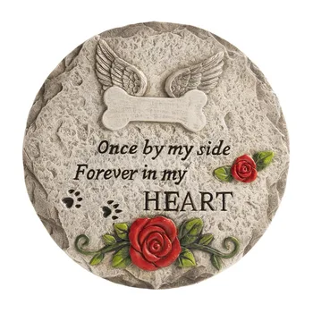 Pet Memorial Stone for Loss Dog or Cat, Dog Passing Away Bereavement Sympathy Gifts, Pet Grave Markers with Paw 1