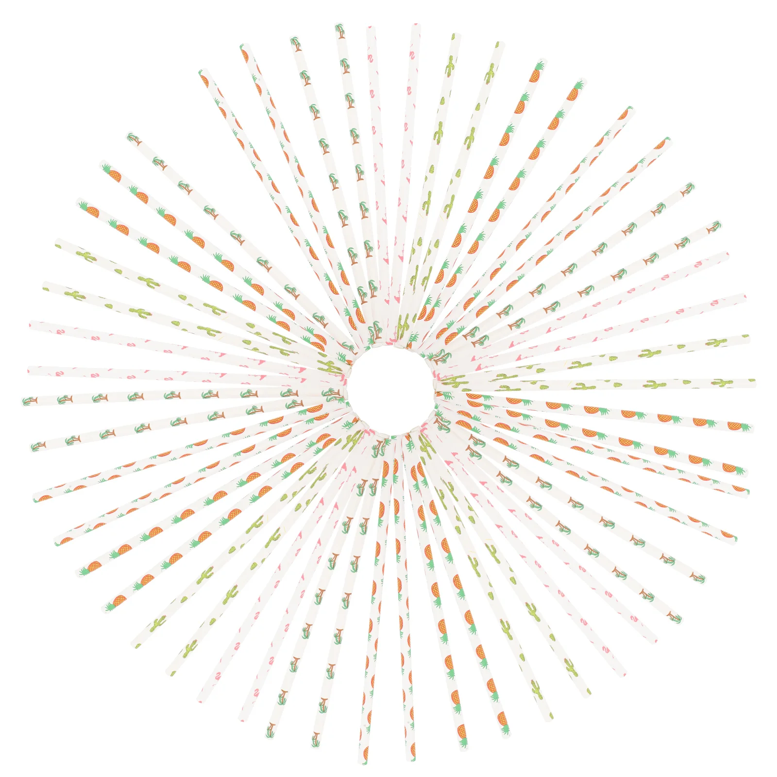100pcs Paper Straws Summer Drinking Straws for Juice for Birthday Party Decoration