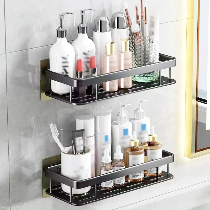 Bathroom Shower Storage Shelf Drill  Bathroom Shelves Drill Corner Shelf -  Bathroom - Aliexpress