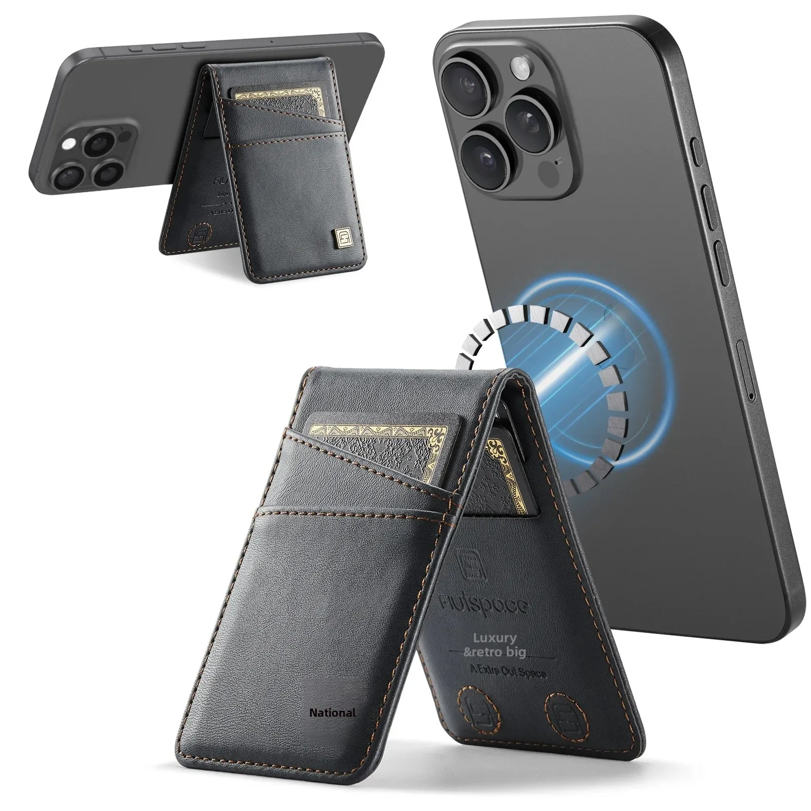 Magnetic Card Holder with RFID Protection and Anti-Theft Features