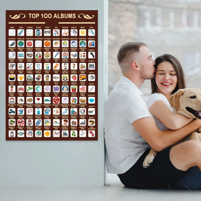 Affiche à gratter pour couples, enregistrement de la vie, cadeau d'amour,  100 choses, 100 dates, E27 - AliExpress
