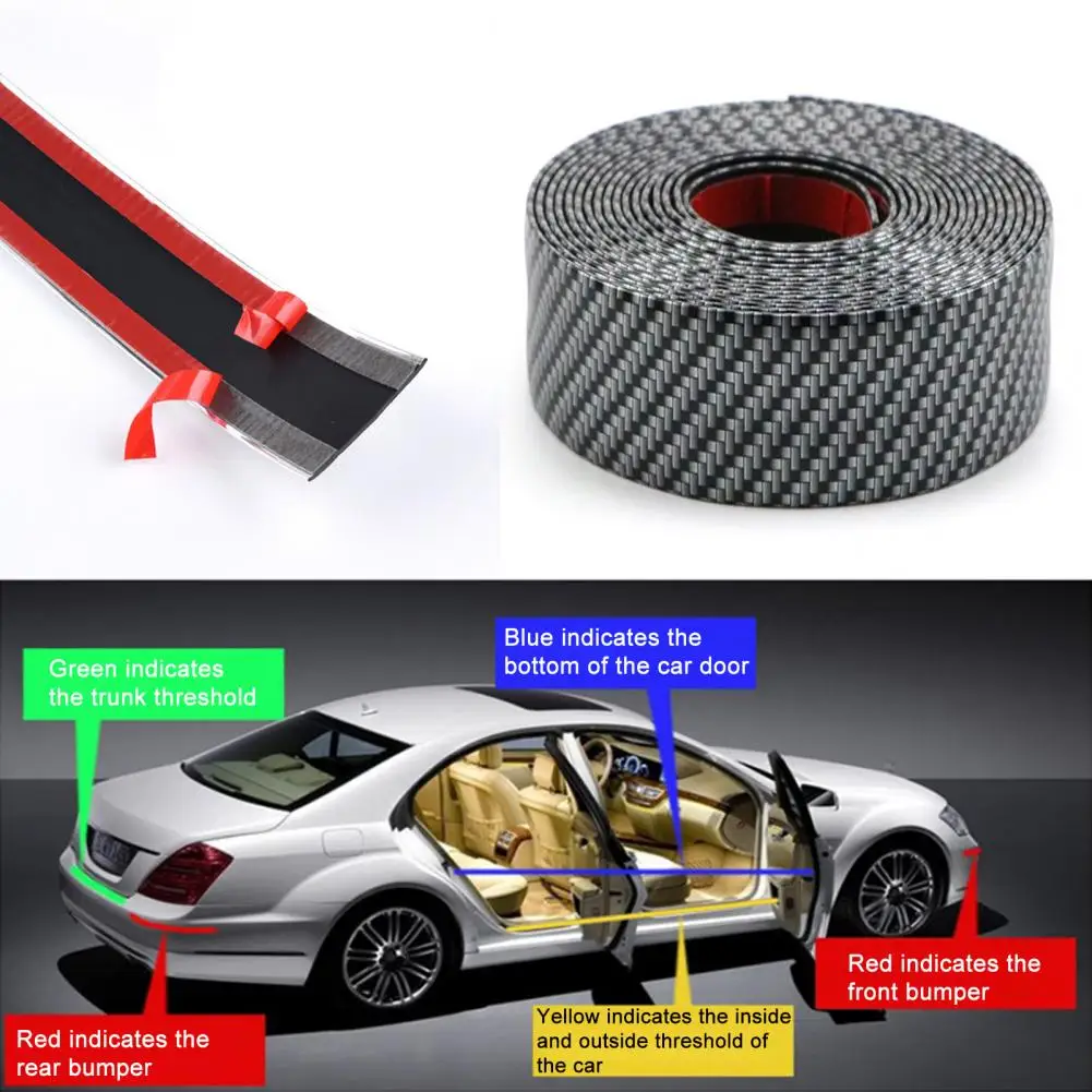

Trunk Wrap Vinyl Premium Carbon Fiber Car Door Edge Guards Automotive Door Sill Protection Wrap Film for Trunk Anti-collision