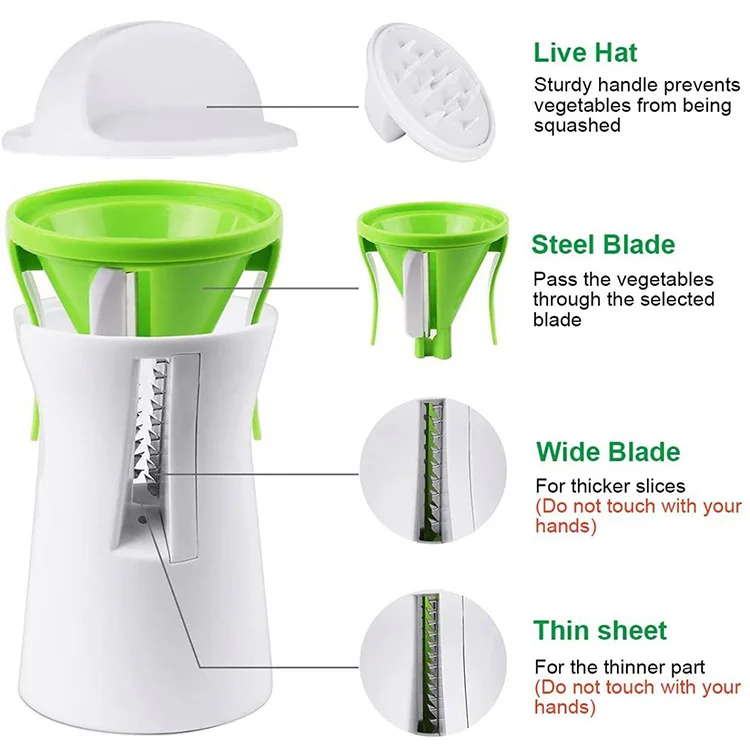 Vegetable Slicer Heavy Duty Spiral Knife For Zucchini Spaghetti