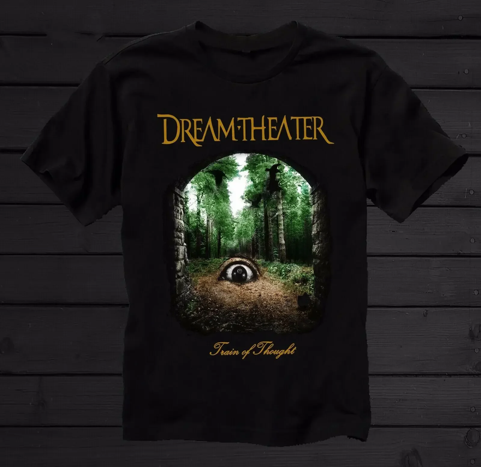 

DREAM THEATER-футболка со шлейфом мысли, с круглым вырезом, черная для мужчин, модель FN1418