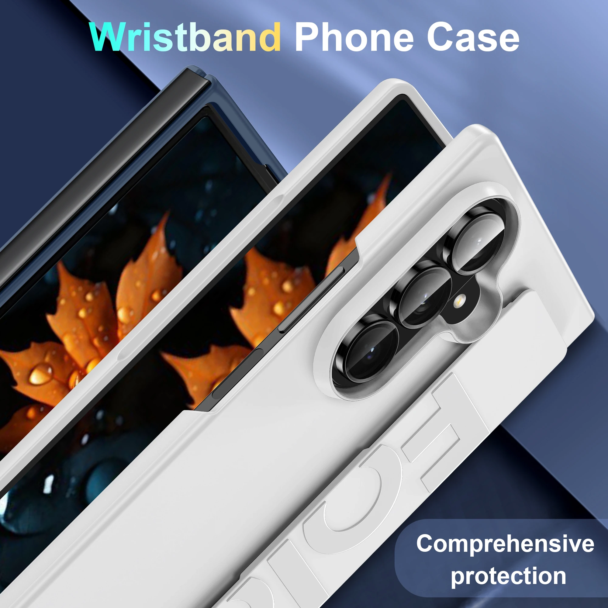 Ultra-Thin Matte Silicone Shockproof Phone Case with Wrist Strap