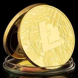Golden Plated Litecoin Collectible Souvenir Coin (Gold)