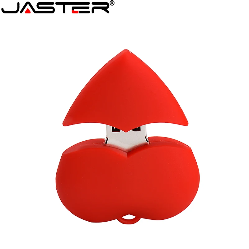 Cartoon Red love Flash Drive 64 GB Pen Drive USB 2.0 Memory Stick 32 GB Portachiavi regalo U Disk Regali di nozze 16 GB 8 GB 4 GB_voghion.com