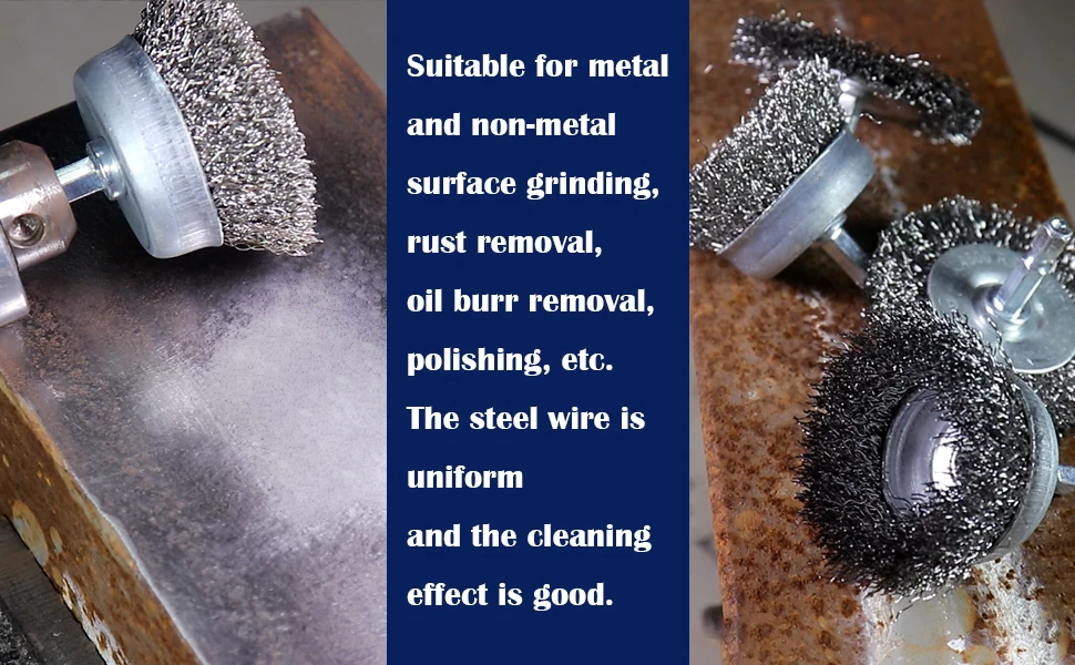 1pc Stahl Draht Pinsel Disc Polieren Rad Pinsel für Dremel Dreh Werkzeug Zubehör Metall Polieren Werkzeug – Detail 5