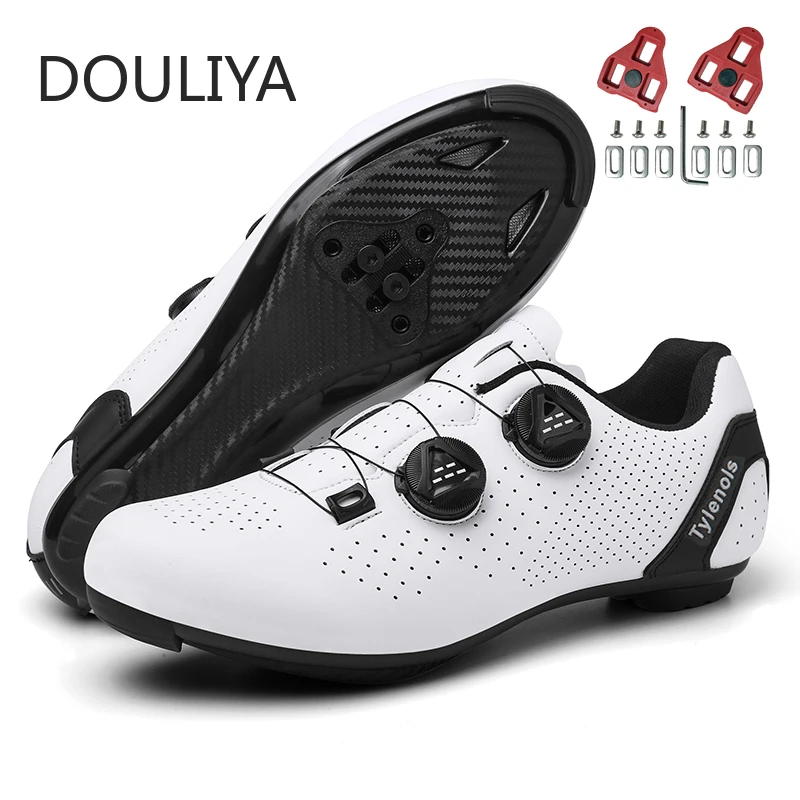 DOULIYA Cycling Sneakers MTB Men Footwear Road Dirt Bike Racing Women Bicycle Mountain SPD Sports Biking Speed Flat Shoes Cleat