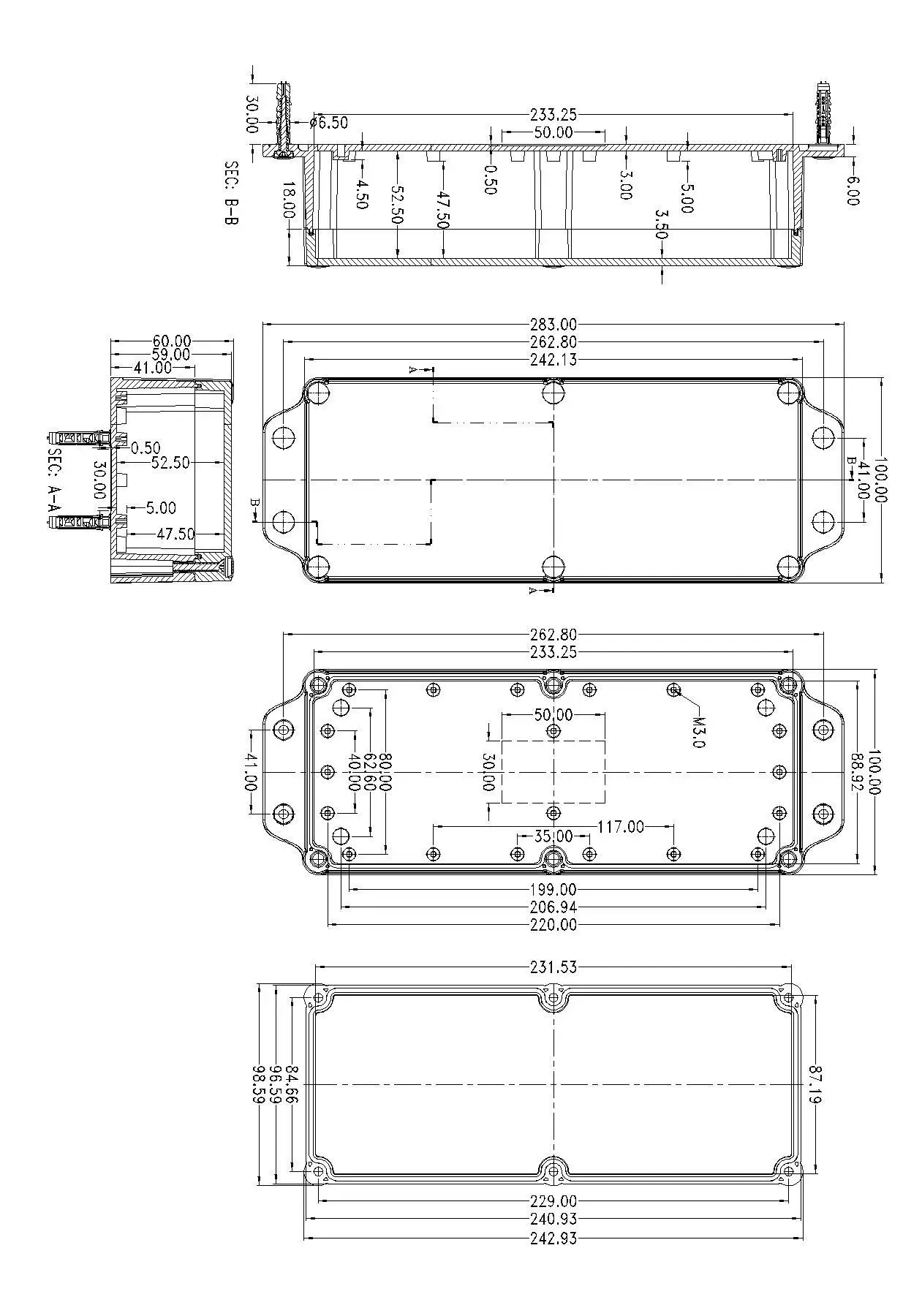 caixa instrumento ip68 modelo bwp 10021 05