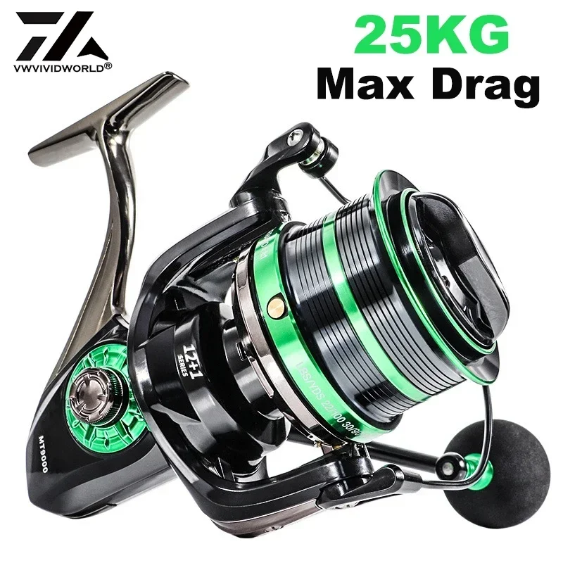 VX 9000-12000 Series 25KG Max Drag Long Shot Jigging Spinning Reel Surf  Fishing Casting Reels Saltwater Trolling Fishing Reel - AliExpress