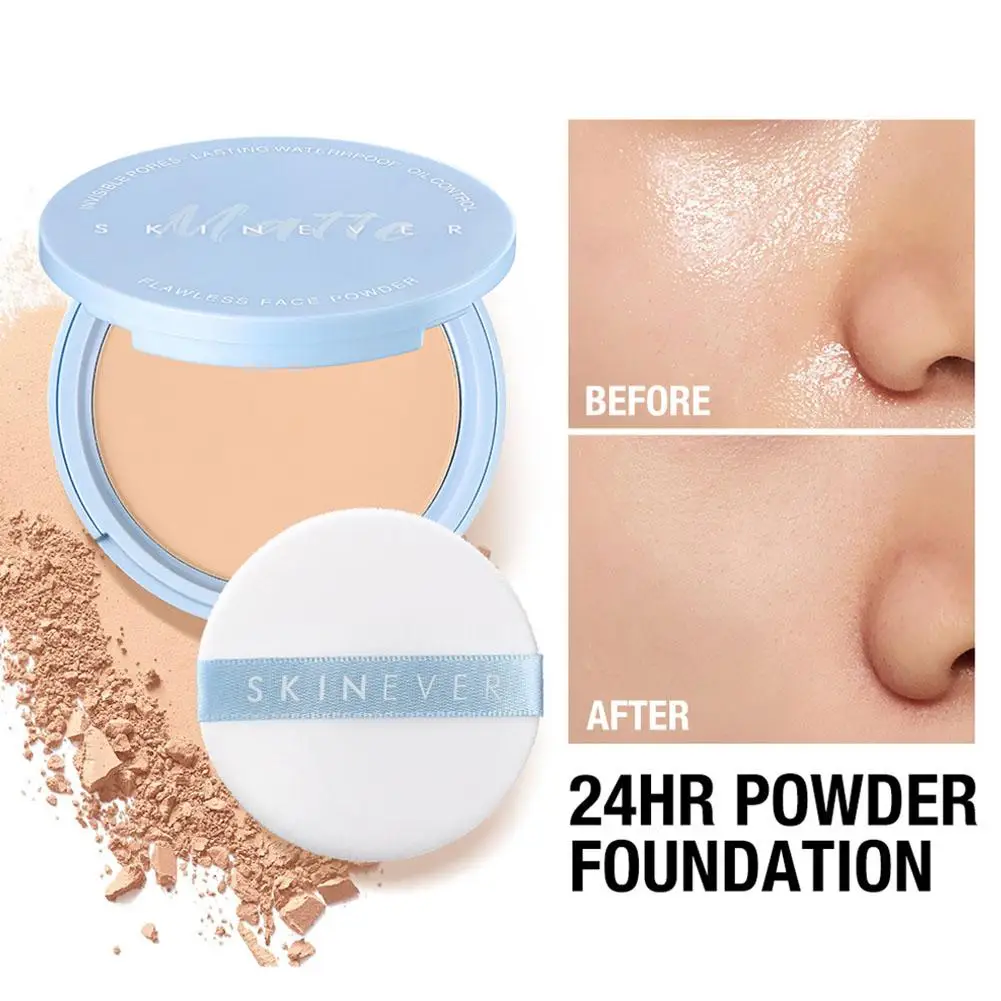 

Face Powder Matte Finish Makeup Powder Concealer Natural Control Waterproof Powder Brighten Lasting Sweatproof Cake Oil Mak T4V5