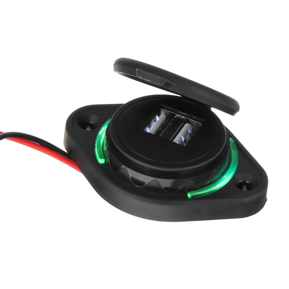 1224V31ADualUSBChargerPowerSocketAdapter2PortUSBCarPhone