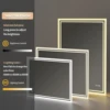 LED Light Bathroom Mirror Illuminated Wall Mounted Vanity Makeup Anti-Fog Rectangle 3 Colors Touch Light 5