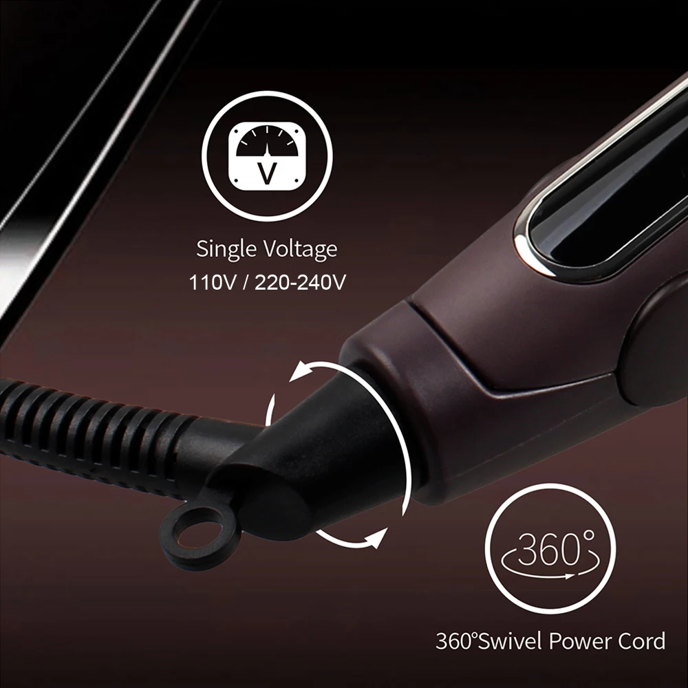 Professional Hair Straightener Curler Wide Plate Ceramic Hair Flat Irons Keratin Treatment 230℃ MCH Fast Heating Salon Styler 6
