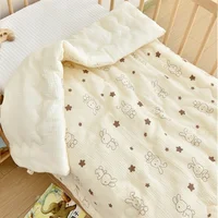 Baby Cotton Muslin Comforter Blanket Newborn Printed Spring Winter Quilt Blankets for Babies Infant Sleeping Cover Korean Quilt 2