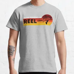 REEL Cool Funny Bass Fishing Graphic T - Shirt - Large Adult Sizes S - 6XL - XXXL (GRAY)
