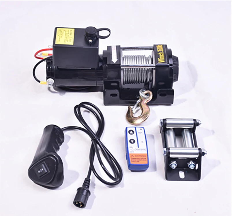 3000lb 12/24V Electric Winch Wireless Control IP Grade Waterproof Car