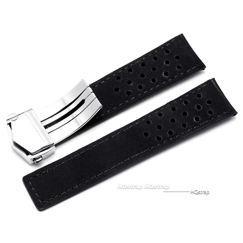 Elegant Frosted Cowhide Leather Wristband - Universal 20/22mm Watch Strap Accessory