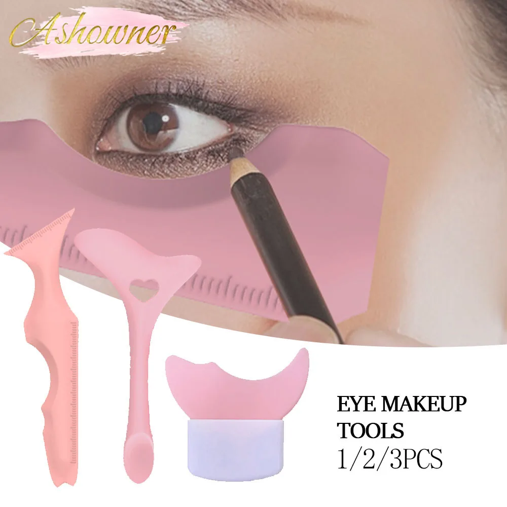 SiliconeEyelinerRulerStencilWingTipsMakeupAssistEyelinerTool