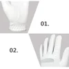 1 Pcs Men's Left Hand Golf Glove Right Hand Micro Soft Fiber Breathable Mens Golf Gloves White Color 3