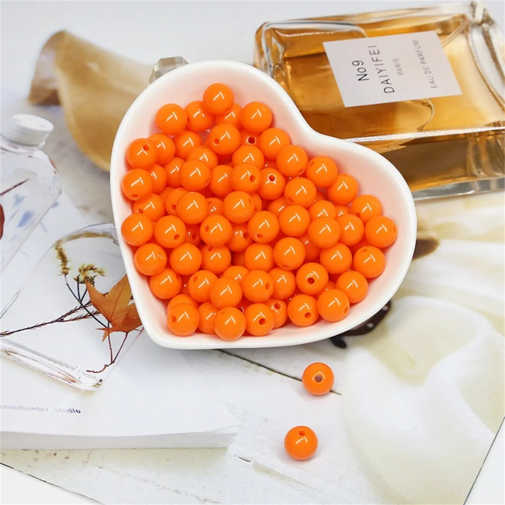 6mm 8mm 10mm Acrylic Round Beads Loose Balls Spacer beads Needlework Jewelry Making