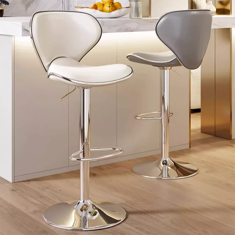 

White European Counter Stool Adjustable Long Swivel Luxury Lounge Bar Chairs Modern Design Sillas Para Comedor Home Furniture