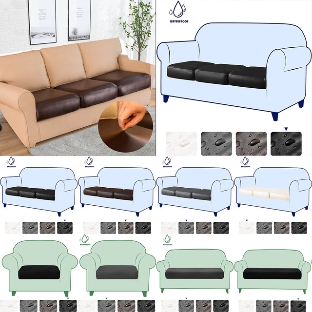 1/2/3/4 PU Leather Sofa Cushion Cover Waterproof Sofa Couch Seat