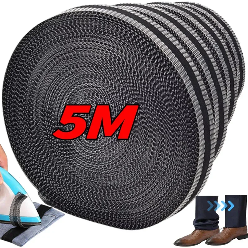 Clothing Edge Shorten Paste Tape Self-Adhesive Iron-On Patch Hem for Pants Trousers Shorten Repair Fabric Clothing Sewing Tools