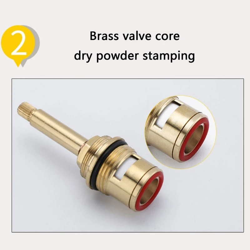 Faucet Valves Brass Ceramic Stem Disc Cartridges for Hot Cold Water Kitchen Tap