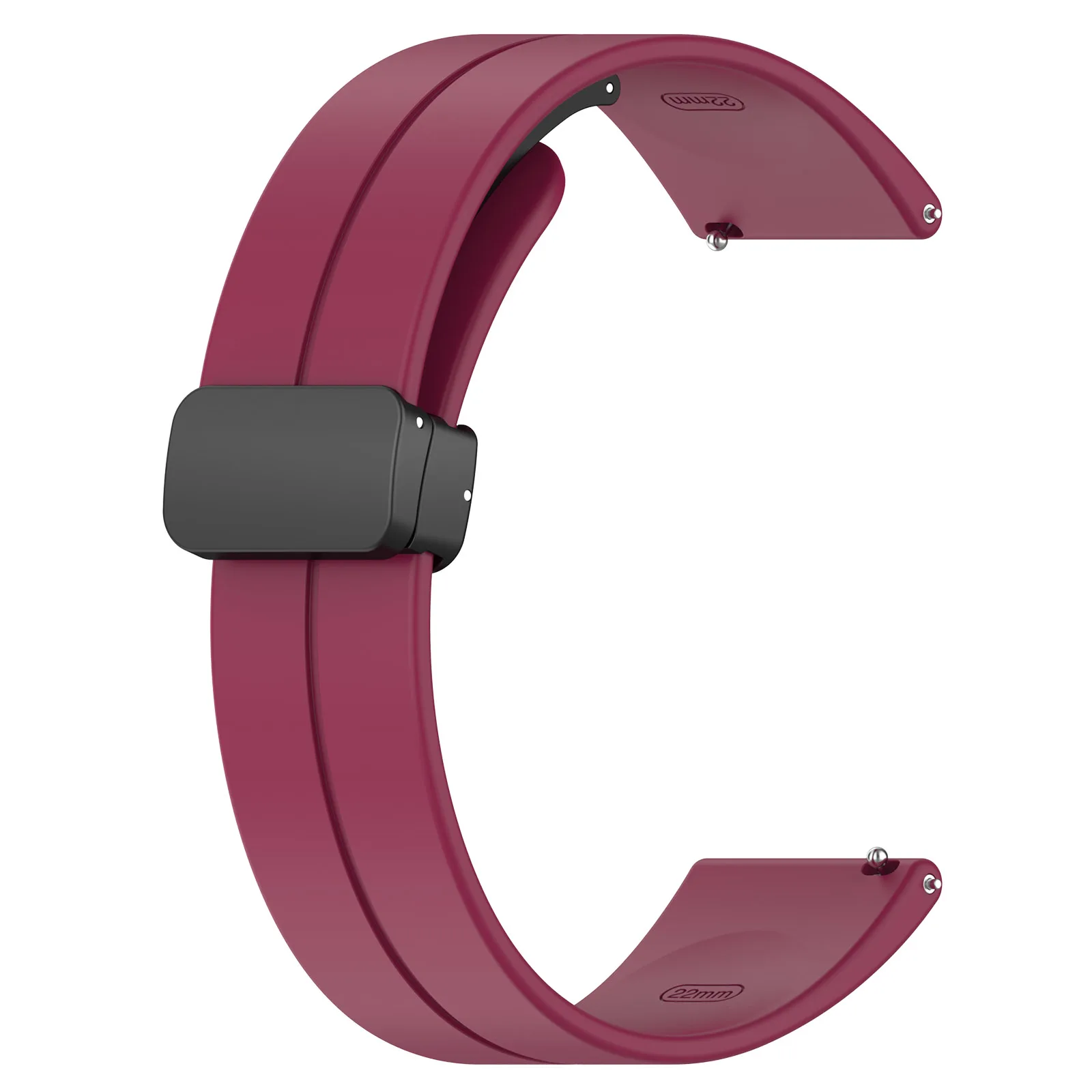 Silicone Magnetic Buckle Folding Strap Band, 20/22mm, Multiple Sizes