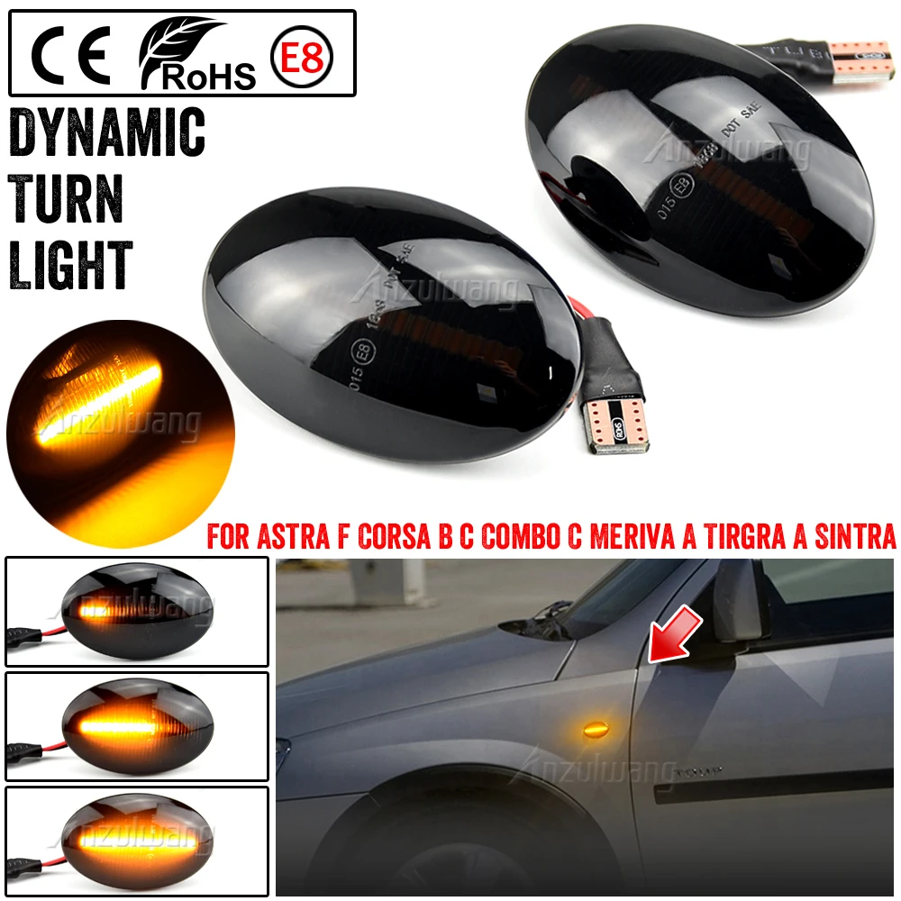 WEISSE LED Seitenblinker Opel Astra F Cabrio Corsa Combo B C Meriva A